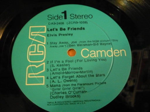 Elvis Presley : Let's Be Friends (LP, Album, Roc)