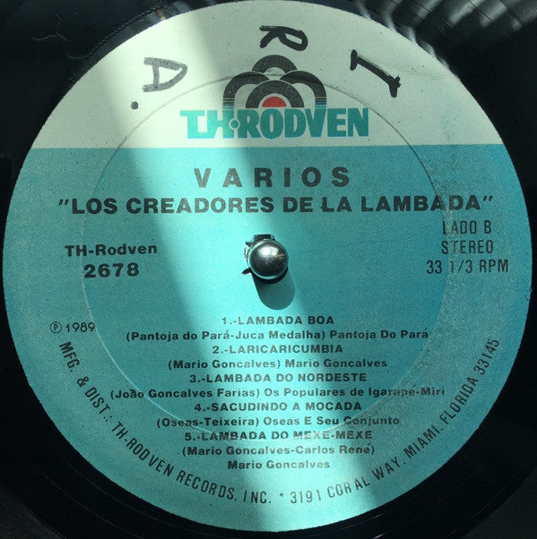 Various : Los Creadores De La Lambada (LP, Comp)