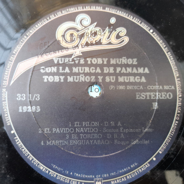 Toby Muñoz : Vuelve La Murga Panameña (LP)