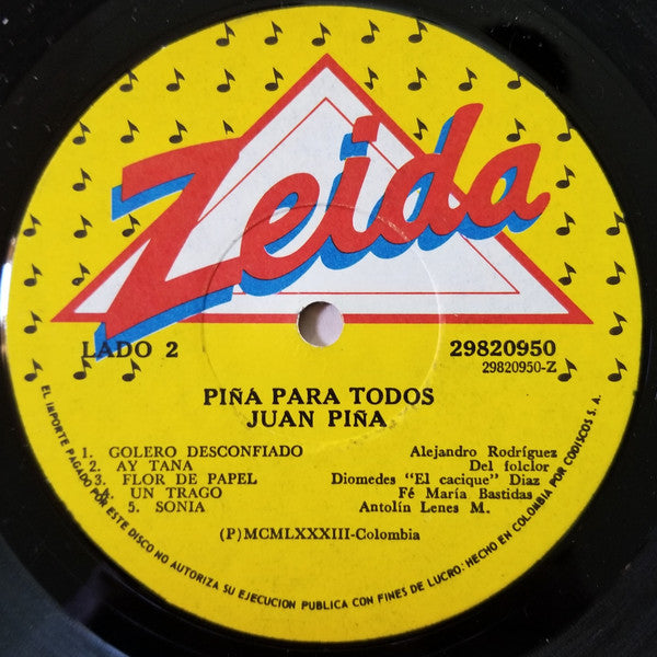 Juan Piña : Piña Para Todos (LP, Album)