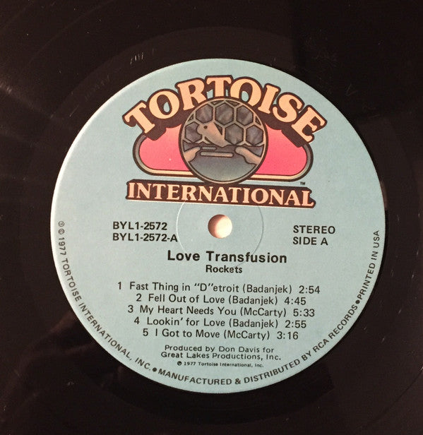 The Rockets (5) : Love Transfusion (LP, Album, Ind)
