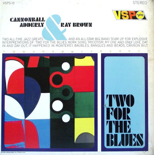 Cannonball Adderley & Ray Brown : Two For The Blues (LP, Album, RE)