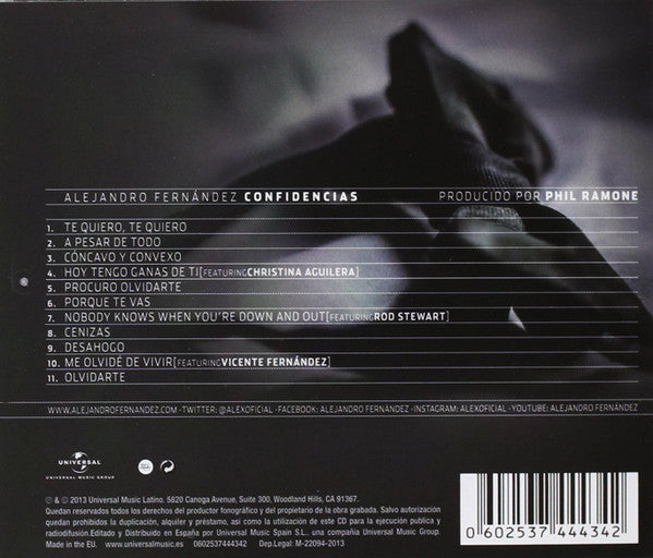 Alejandro Fernández : Confidencias (CD, Album)