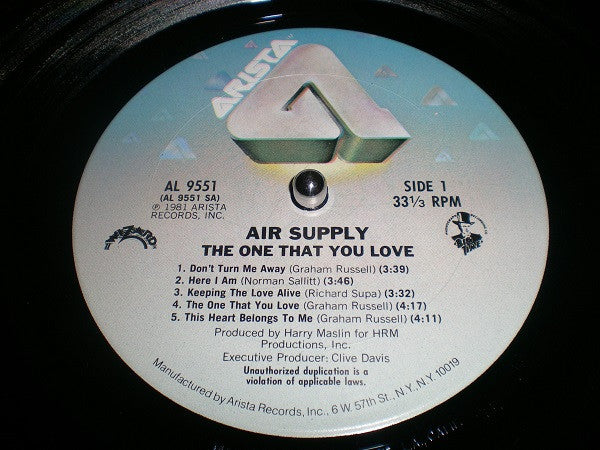 Air Supply : The One That You Love (LP, Album, Pit)