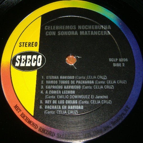 Sonora Matancera* : Celebremos Noche Buena Con Sonora Matancera (LP, Album, Mono)