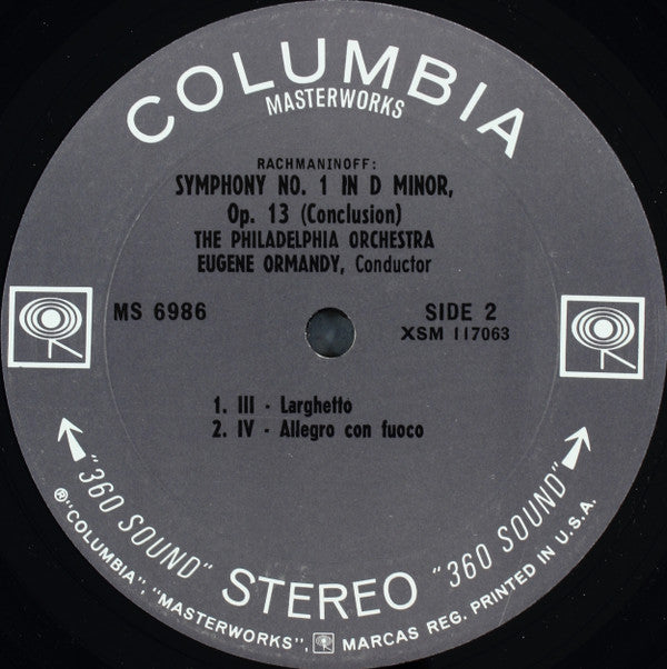 Eugene Ormandy, The Philadelphia Orchestra, Sergei Vasilyevich Rachmaninoff : Symphony No. 1 (LP, Album)