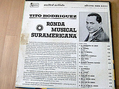 Tito Rodriguez - Ronda Musical Suramericana vinyl record, LP (Very Good Plus (VG+)) | Lulo Records