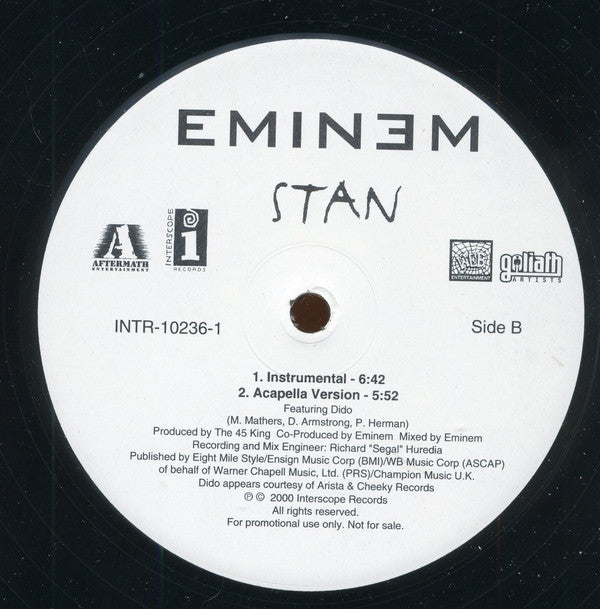 Eminem : Stan (12", Promo)