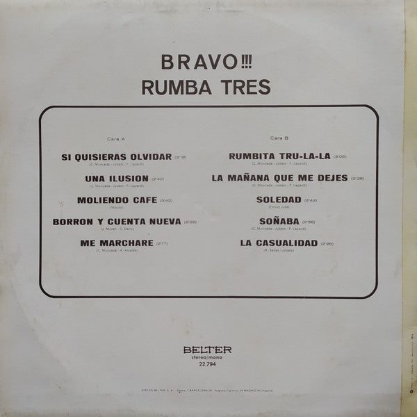 Rumba Tres : Bravo!!! (LP)