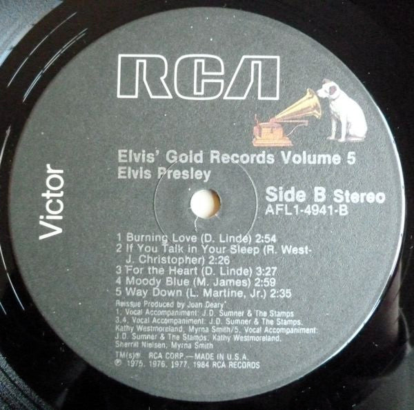 Elvis Presley : Elvis' Gold Records Volume 5 (LP, Comp, Ind)