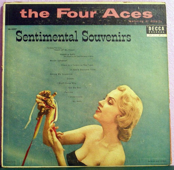 The Four Aces Featuring Al Alberts : Sentimental Souvenirs (LP, Mono, Glo)