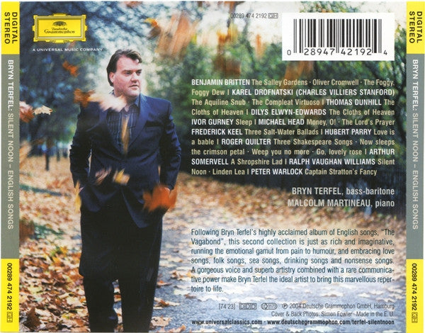 Bryn Terfel / Malcolm Martineau : Silent Noon (CD, Album)