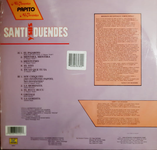 Santi Y Sus Duendes : No Inventes Papito No Inventes (LP, Album)