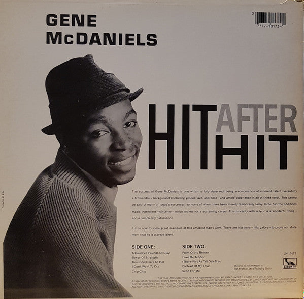 Eugene McDaniels, The Johnny Mann Singers : Hit After Hit (LP)