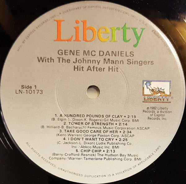 Eugene McDaniels, The Johnny Mann Singers : Hit After Hit (LP)