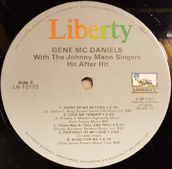 Eugene McDaniels, The Johnny Mann Singers : Hit After Hit (LP)