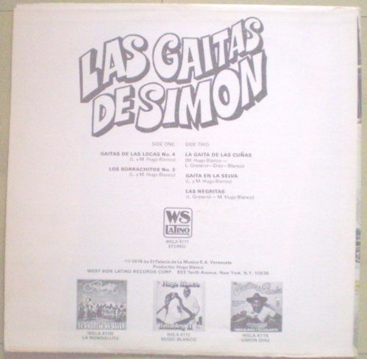 Simón Diaz* - Hugo Blanco : Las Gaitas De Simon Con Hugo Blanco Y Su Conjunto (LP, Album)