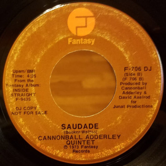 The Cannonball Adderley Quintet : Inside Straight (7", Promo)