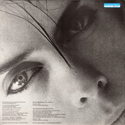 Peter Murphy - Final Solution vinyl record, 12" (Near Mint (NM or M-)) | Lulo Records