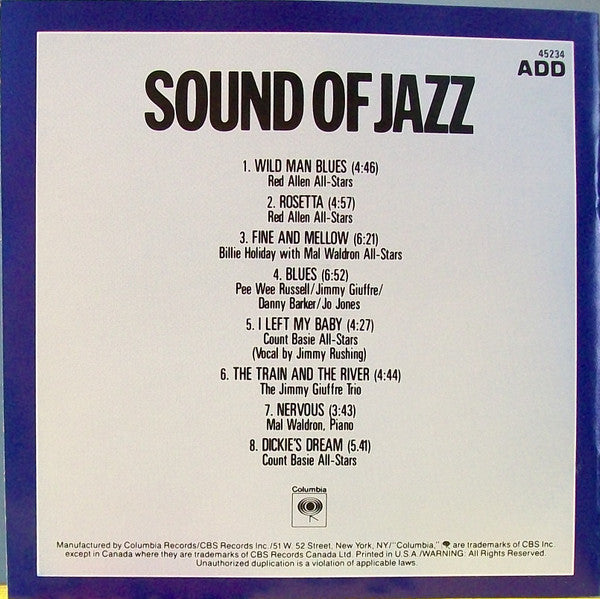 Various : The Sound Of Jazz (CD, Album, RE, RM)