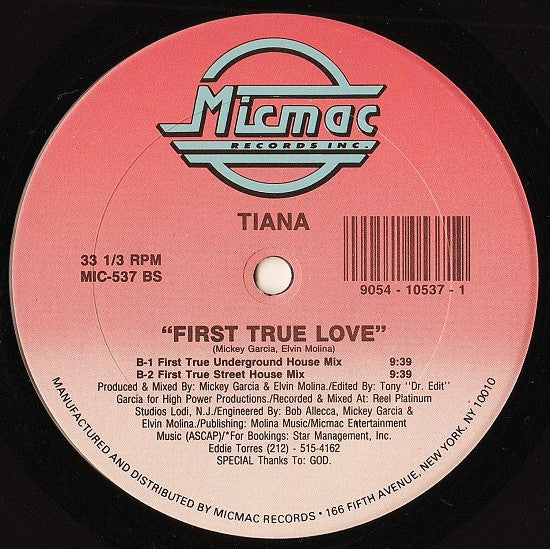 Tiana : First True Love (12", Single)