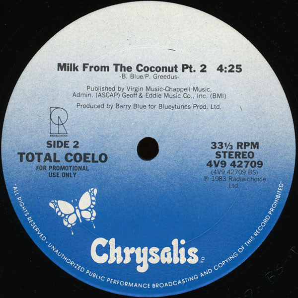 Total Coelo* : Milk From The Coconut (12", Promo)