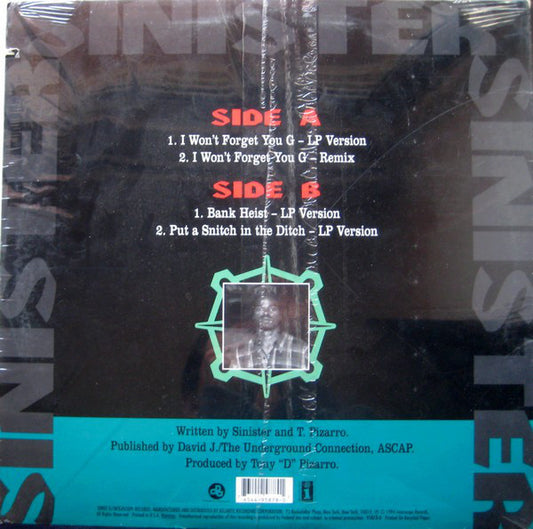Sinister (6) : I Won't Forget You G (12")