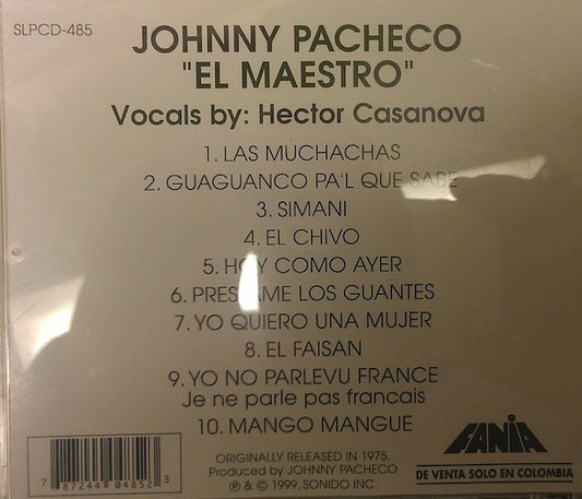 Johnny Pacheco - El Maestro vinyl record, CD (Near Mint (NM or M-)) | Lulo Records