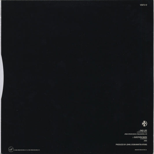 Public Image Limited - Bad Life vinyl record, 12" (Very Good Plus (VG+)) | Lulo Records