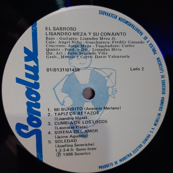 Lisandro Meza Y Su Conjunto : El Sabroso (LP, Album)