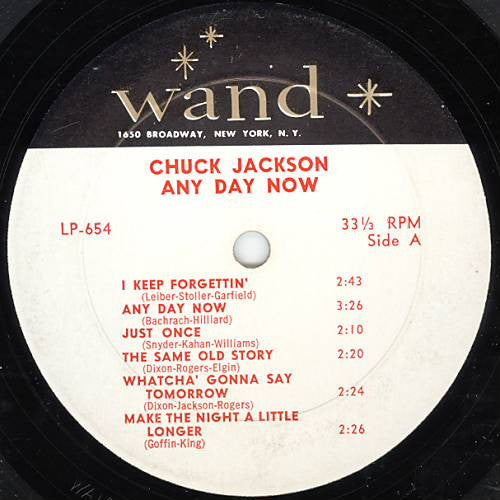 Chuck Jackson : Any Day Now (LP, Album, Mono)