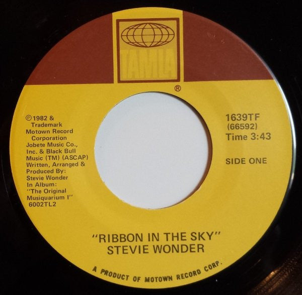 Stevie Wonder : Ribbon In The Sky (7", Single)