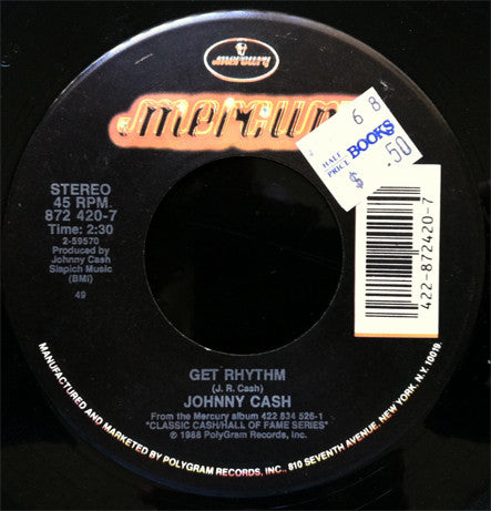 Johnny Cash : Get Rhythm / Ballad Of A Teenage Queen (7")