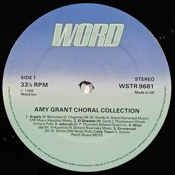 Amy Grant : Choral Collection (LP, Comp)