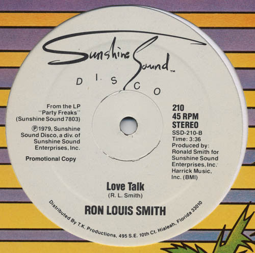 Ron Louis Smith* : Come On And Do It / Love Talk (12", Promo)