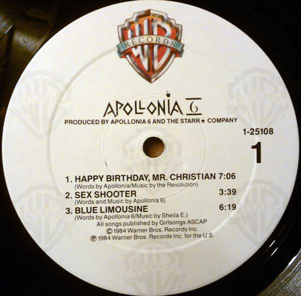Apollonia 6 : Apollonia 6 (LP, Album, All)