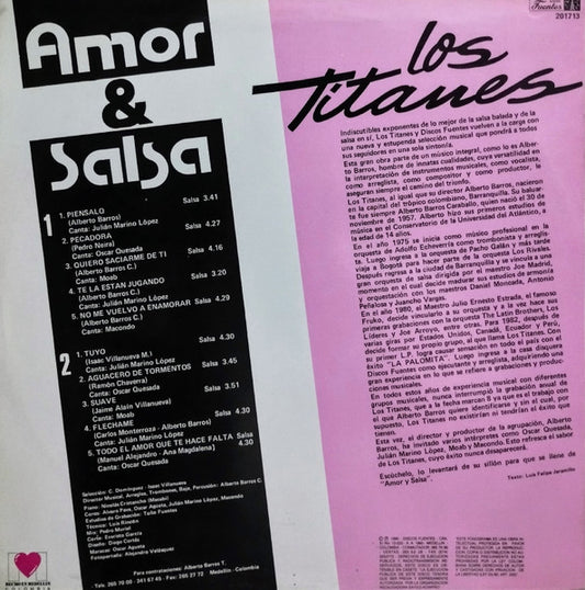 Los Titanes : Amor & Salsa (LP, Album)
