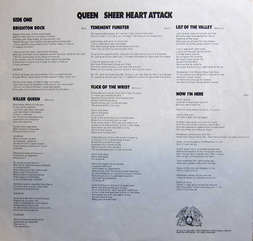Queen : Sheer Heart Attack (LP, Album, Club, RCA)