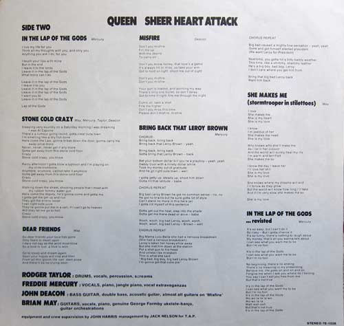 Queen : Sheer Heart Attack (LP, Album, Club, RCA)