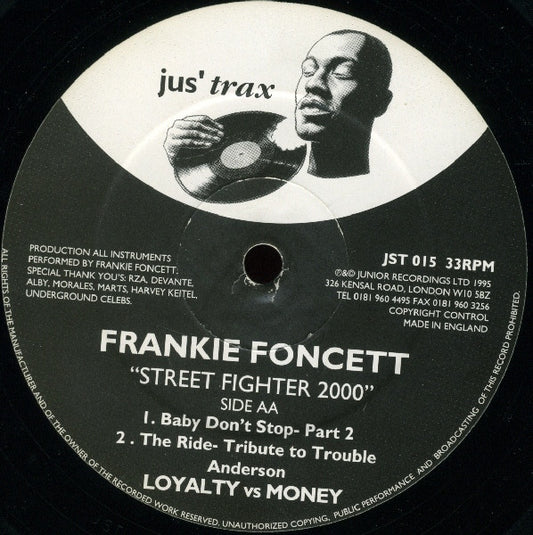 Frankie Foncett - Street Fighter 2000 vinyl record, 12" (Very Good Plus (VG+)) | Lulo Records