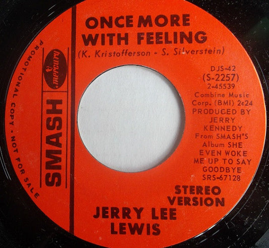 Jerry Lee Lewis : Once More With Feeling (7", Promo)