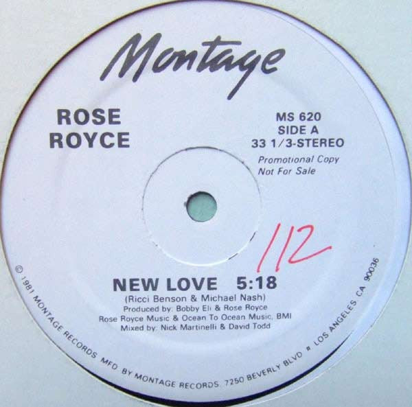 Rose Royce : New Love (12", Promo)