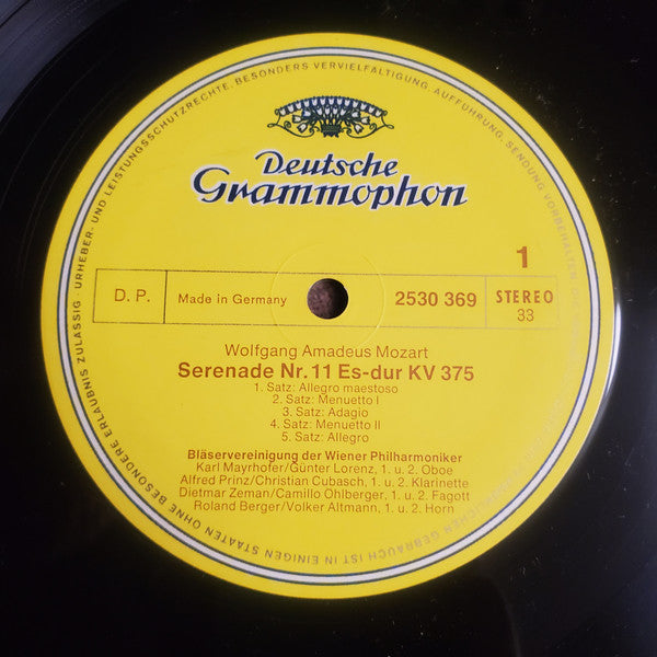 Wolfgang Amadeus Mozart, Bläservereinigung Der Wiener Philharmoniker : Serenaden Nr. 11 Es-Dur = In E Flat Major / Nr. 12 C-Moll = In C Minor (LP, Album)