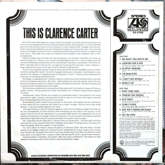 Clarence Carter : This Is Clarence Carter (LP, Album, CT )