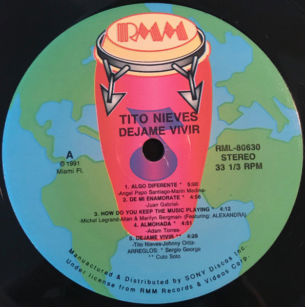Tito Nieves : Dejame Vivir (LP, Album)