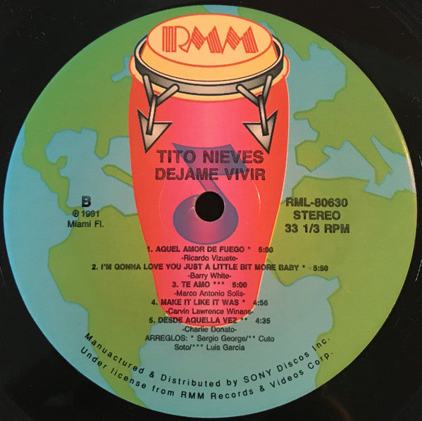 Tito Nieves : Dejame Vivir (LP, Album)
