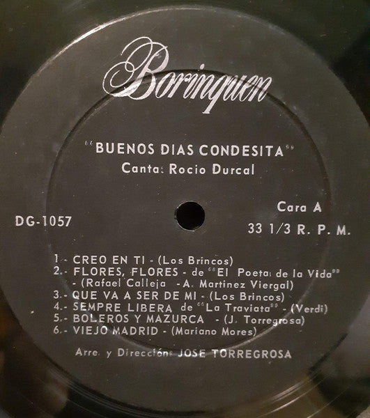 Rocío Dúrcal : Buenos Días, Condesita (LP, Album, Mono)