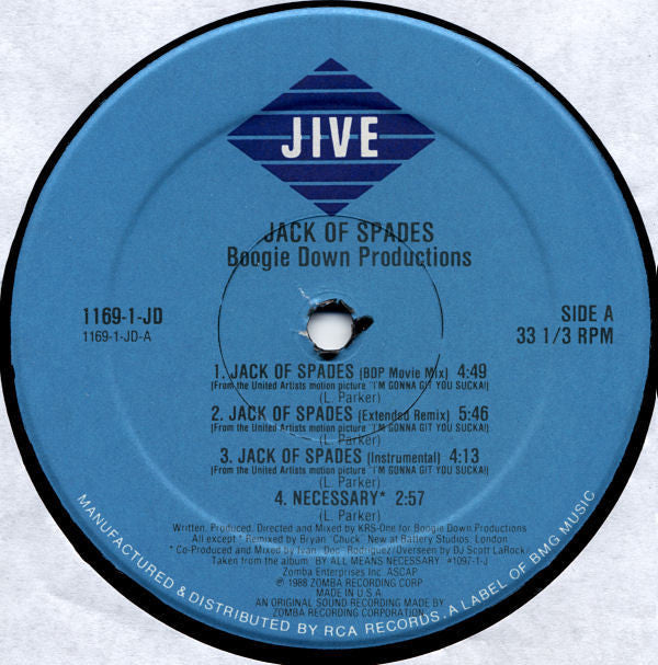 Boogie Down Productions : Jack Of Spades / I'm Still #1 (12")