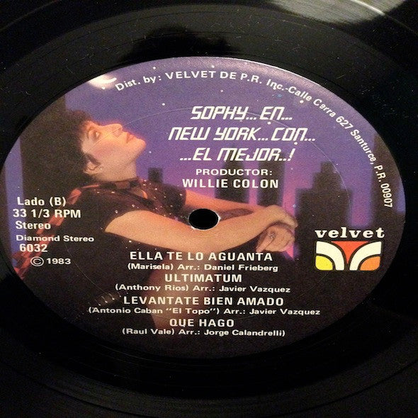 Sophy : Sophy...En...New York...Con...El...Mejor..! (LP, Album)