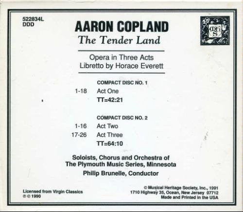 Aaron Copland, The Plymouth Music Series, Philip Brunelle : The Tender Land (Box + 2xCD, Album)